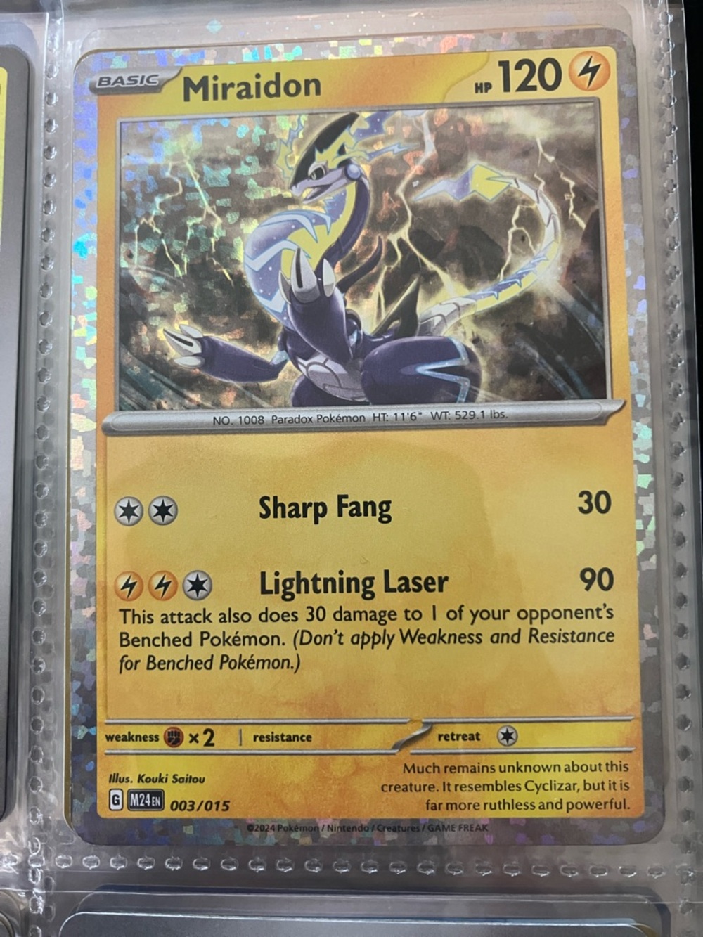 Miraidon #3 McDonald’s Promo Pokemon Card